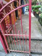 Smeedijzeren tuinhek (ken) rode kleur, Tuin en Terras, Tuinhekken en Hekwerk, Ophalen, Met poort, Zo goed als nieuw, Tuinhek