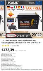 Huis Accu 12 volt 200Ah LiFePo4, Ophalen, Nieuw