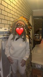 Indianentooi met echte veren - Kostuum Accessoire, Kleding | Dames, Carnavalskleding en Feestkleding, Maat 38/40 (M), Geenidee