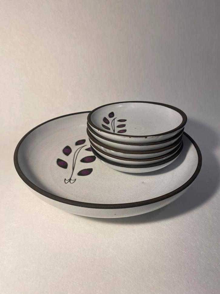 Vintage uitverkoop - Gebaksset, Huis en Inrichting, Keuken | Servies, Zo goed als nieuw, Overige stijlen, Glas, Ophalen of Verzenden
