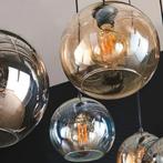 Hanglamp Willaim 7-lamps, Glas, kleur Chroom, Amber en Grijs, Nieuw, Glas, Ophalen, 75 cm of meer