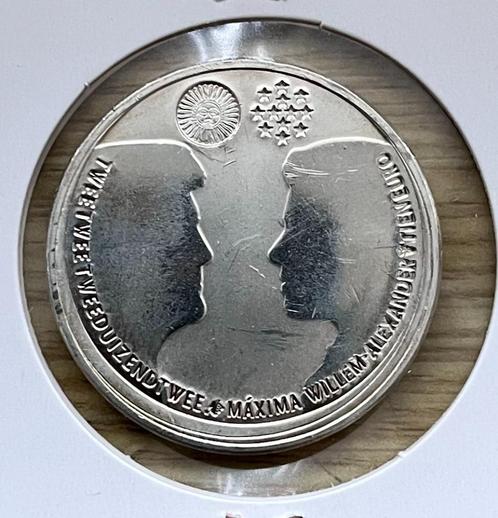 MUNT €10  WILLEM ALEXANDER en MAXIMA 02-02-2002. Zilver ZILV, Postzegels en Munten, Munten | Nederland, Losse munt, Euro's, Koningin Beatrix