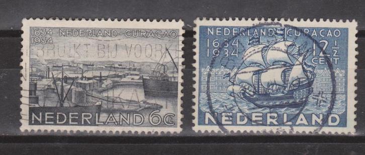 NEDERLAND 267 - 268 Curacao ; jaren 1928 t/m 1940 10% CW, Postzegels en Munten, Postzegels | Nederland, Gestempeld, T/m 1940, Verzenden