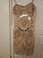 J6 Z.g.a.n. dames jurk goudkleurig  M, Kleding | Dames, Gelegenheidskleding, Maat 38/40 (M), Overige typen, Overige kleuren, Ophalen of Verzenden