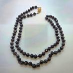Granaat ketting met 14k gouden slot, Gebruikt, Ophalen of Verzenden, Steen of Mineraal, Met edelsteen