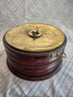 Biedermeier voetenstoof Eiken / koper Antiek, Ophalen of Verzenden