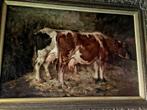 Schilderij "Koeien in de stal" door Willem de Zwart, Antiek en Kunst, Kunst | Schilderijen | Klassiek, Ophalen