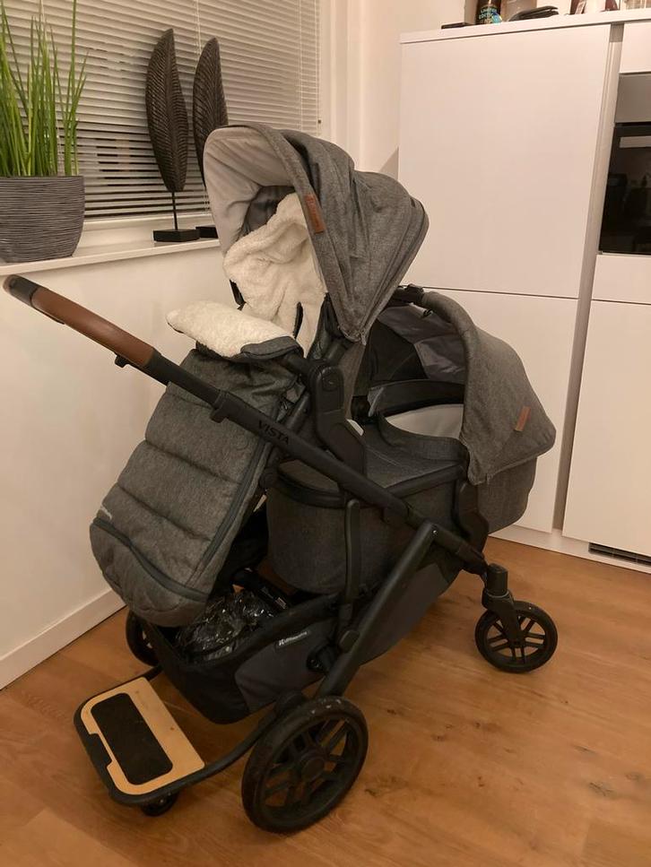 Uppa baby vista v2, Kinderen en Baby's, Kinderwagens en Combinaties, Zo goed als nieuw, Kinderwagen, Overige merken, Duowagen