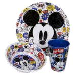 Mickey Mouse Kinderservies met Beker - Melamine, Nieuw, Ophalen of Verzenden