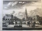 Amsterdam, Montalbaanstoren (Oude Schans 2), 1760, Antiek en Kunst, Kunst | Etsen en Gravures, Verzenden