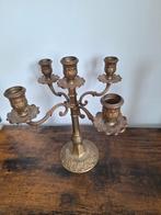 Vintage 5-armige Koperen Kandelaar, Antiek en Kunst, Ophalen of Verzenden, Koper of Brons