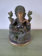Bronzen beeld van zittende Ganesh., Huis en Inrichting, Woonaccessoires | Boeddhabeelden, Ophalen of Verzenden, Zo goed als nieuw