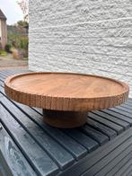 Massief hout sier plateau, Huis en Inrichting, Ophalen, Zo goed als nieuw, Rond, Hout