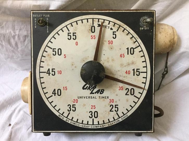 Schakelklok, start - stop klok van CraLab, 230V, Antiek en Kunst, Antiek | Klokken, Ophalen of Verzenden