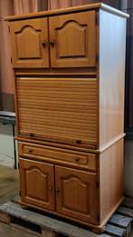 Computerkast blank eiken, Huis en Inrichting, Kasten | Computermeubels, Ophalen, Gebruikt, 70 tot 120 cm, Eikenhout