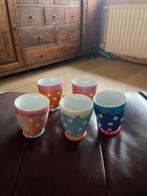 5 Oilily bekers - Middelmaat - Samen te koop, Huis en Inrichting, Keuken | Servies, Gebruikt, Ophalen of Verzenden, Overige stijlen