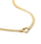 Stainless steel hart choker ketting goud (39+5cm), Verzenden, Nieuw, Goud, Overige materialen