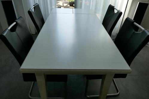 Eettafel uitschuifbaar, Huis en Inrichting, Tafels | Eettafels, Gebruikt, 50 tot 100 cm, 150 tot 200 cm, Vijf personen of meer