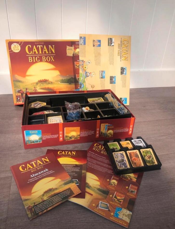 Kolonisten van Catan Big Box + Uitbreidingen, Hobby en Vrije tijd, Gezelschapsspellen | Kaartspellen, Gebruikt, Drie of vier spelers