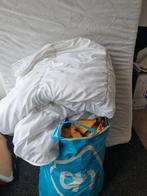 Peuterbed matras + beddengoed (gebruikt), Ophalen, Gebruikt, Wit, Deken of Dekbed