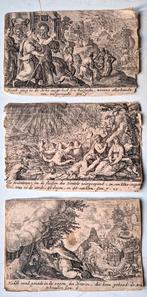 Crispijn de Passe de Oudere 1612, 3 gravures 'Liber Genesis', Antiek en Kunst, Kunst | Etsen en Gravures, Verzenden