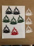 10 keer uit gestanste kerstboom met kerkje, Ophalen of Verzenden, Nieuw, Kerst, Pons of Mal