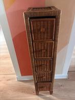 Boho Rietkastje Wandkast Ladekast, Huis en Inrichting, Kasten | Dressoirs, Ophalen, Overige materialen, Minder dan 50 cm, Gebruikt