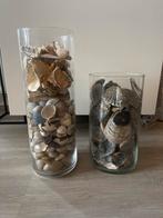 Vazen met schelpen - decoratie, Huis en Inrichting, Woonaccessoires | Vazen, Overige kleuren, Ophalen of Verzenden, Minder dan 50 cm