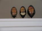 3 ruimtevaart eieren van hout. met voetje speciaal, Verzamelen, Ophalen of Verzenden