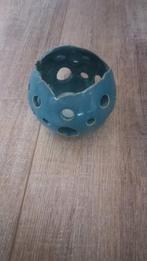 Theelichthouder blauw handgemaakt keramiek, Overige materialen, Blauw, Nieuw, Ophalen of Verzenden