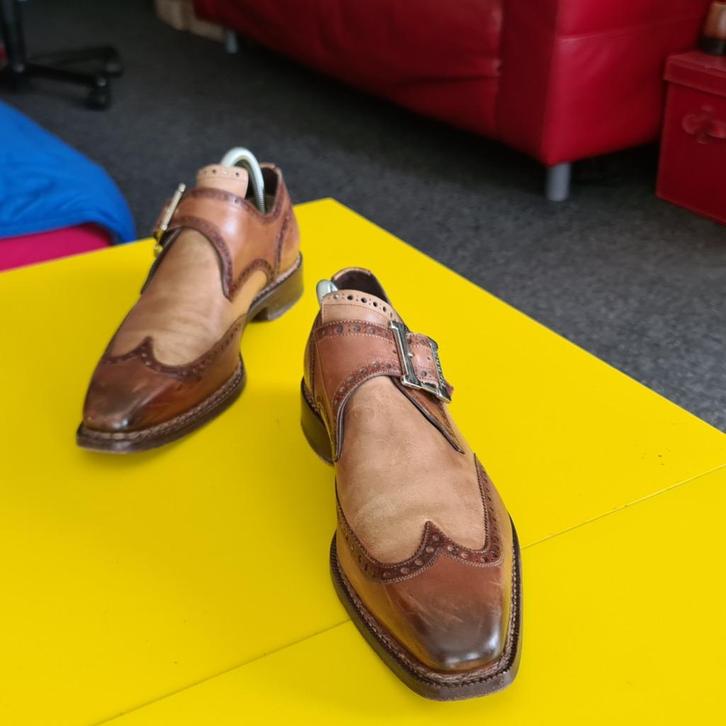 Stevige Harris Schoenen met monster cognac kleur 42, Kleding | Heren, Schoenen, Zo goed als nieuw, Gespschoenen, Overige kleuren