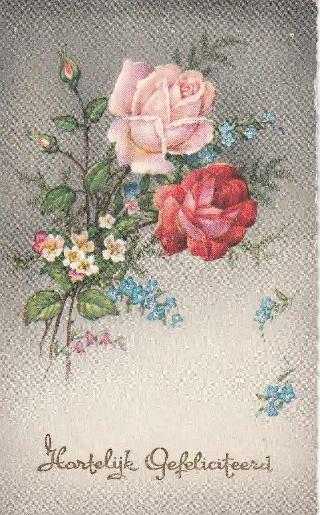 BLOEM ROOS ROZEN UIT 1961 ZEER MOOIE KAART. KK936, Ophalen of Verzenden, 1960 tot 1980, Gelopen