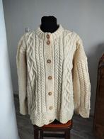 Ierse Aran wollen vest met kabelpatroon, Ophalen of Verzenden, Zo goed als nieuw, Maat 38/40 (M), Beige