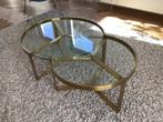 Salontafel, Huis en Inrichting, Tafels | Salontafels, Gebruikt, 100 tot 150 cm, Rond, Glas