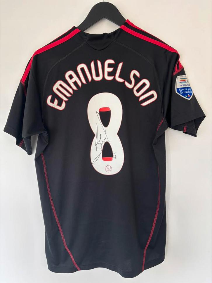 Ajax uit shirt emanuelson gesigneerd met videobewijs, Verzamelen, Sportartikelen en Voetbal, Zo goed als nieuw, Shirt, Ajax, Ophalen of Verzenden