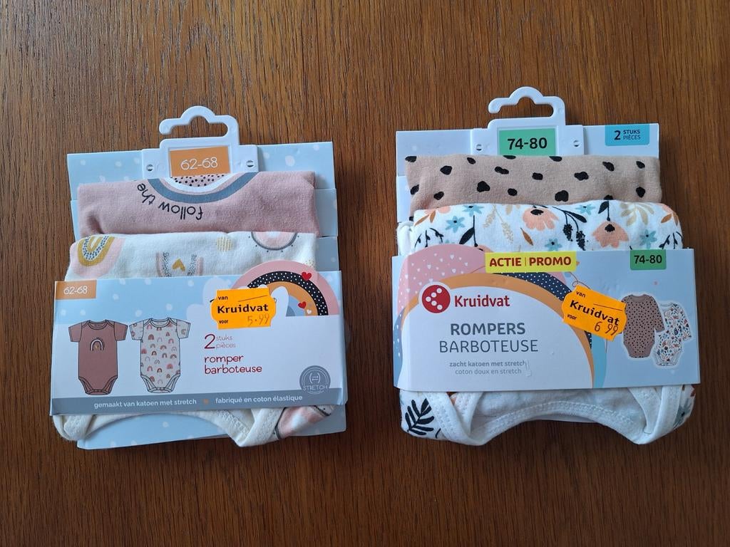 Rompertjes 2 pakjes NIEUW, Ophalen of Verzenden, Nieuw, Jongetje of Meisje