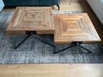 2 salontafeltjes, Huis en Inrichting, Tafels | Bijzettafels, Ophalen, Minder dan 45 cm, Vierkant, 75 cm of meer