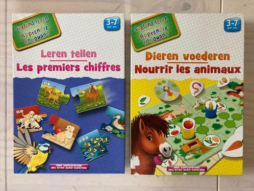 Spelend leren: Leren tellen + Dieren voederen (bordspel) 3+, Hobby en Vrije tijd, Gezelschapsspellen | Bordspellen, Zo goed als nieuw