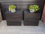 2 mooie identieke zwart/bruine ikea ladekasten/ladenkast, Zo goed als nieuw, 3 of 4 laden, Minder dan 100 cm, 25 tot 50 cm