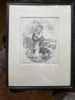 Stefano della Bella, ets, "Johannes de Doper" 1641, Antiek en Kunst, Ophalen of Verzenden