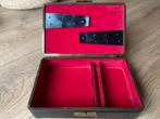 Leren vintage sieraden doosje, Antiek en Kunst, Ophalen of Verzenden