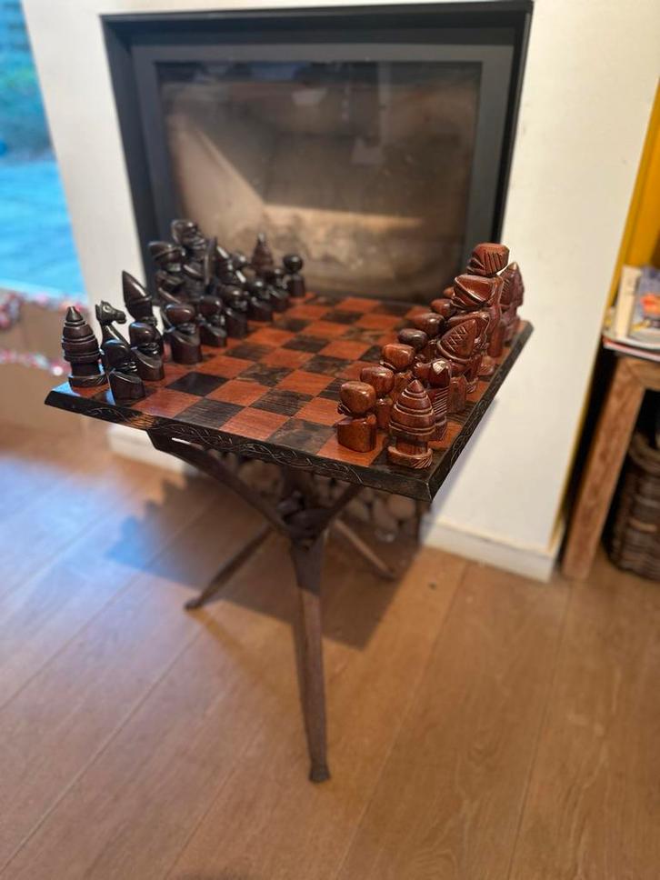 Handgemaakt schaakspel uit Zuid-Afrika, Hobby en Vrije tijd, Gezelschapsspellen | Bordspellen, Nieuw, Ophalen of Verzenden