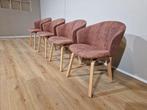 4x Arco Close Eetkamerstoelen - Showroomstaat - Roze - Blauw, Huis en Inrichting, Stoelen, Arco, Hout, Arco close, balance, eetkamerset, leolux, rolf benz, montis