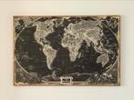 Wereldkaart op jute, Antiek en Kunst, Ophalen