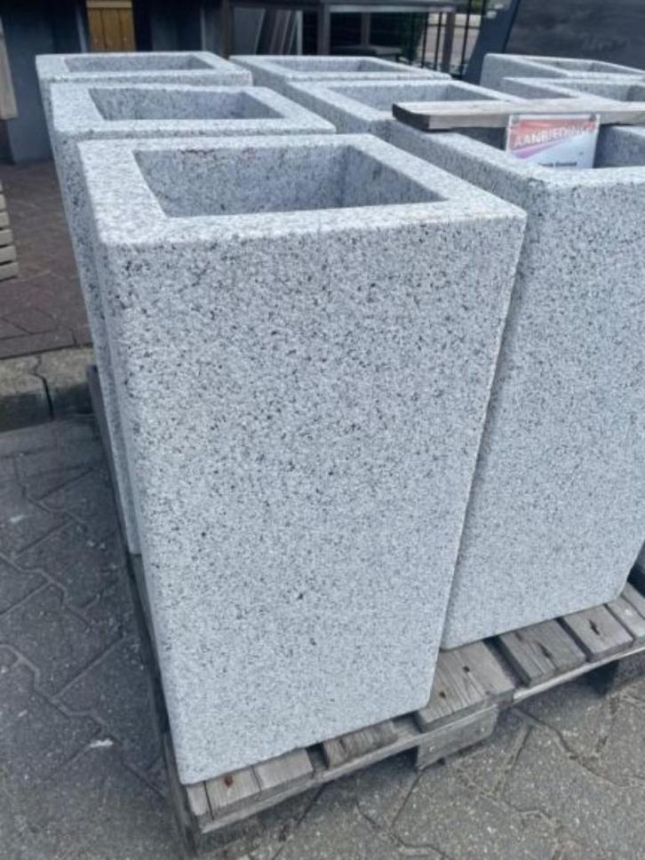 China Granite Bloembak Lichtgrijs G603 75x35x35, Tuin en Terras, Bloembakken en Plantenbakken, Nieuw, Steen, Tuin, Rond, Ophalen