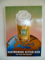 KARTONNEN RECLAMEBORD"DAB DORMUNDER ACTIEN BIER"UIT JAREN 60, Ophalen of Verzenden, Gebruikt, Reclamebord