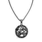 Jasseron-ketting + Pentagram Hanger Heren Staal 316L Slang, Birgitta-Gracht 33, 6465 EL Kerkrade, Nederland, Verzenden, Nieuw