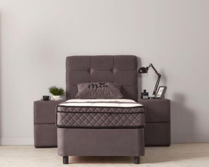 Opbergboxspring Mia 1 pers. Dreambedden, Huis en Inrichting, Slaapkamer | Boxsprings, Nieuw, 90 cm, 200 cm, Eenpersoons, Ophalen of Verzenden