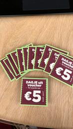 Kerstvakantie dagje uit coupon €5 korting, Hobby en Vrije tijd, Spaarzegeltjes, Ophalen of Verzenden, Zegels, Bonnen of Punten