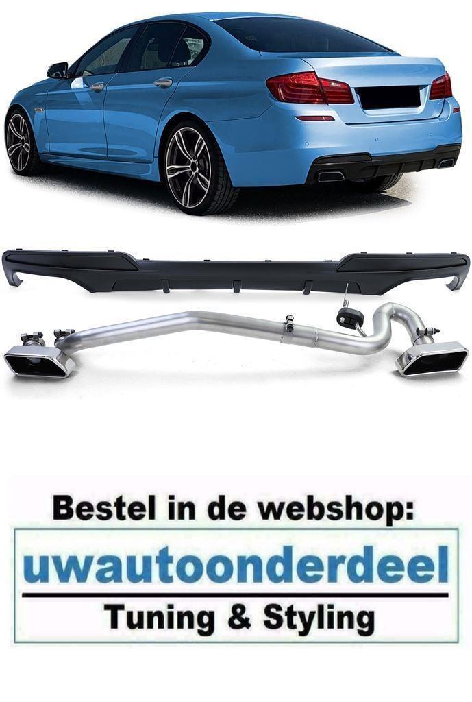 V8 Uitlaat Look Ombouw Set Diffuser Mat Zwart Voor Bmw 5 Ser, Auto diversen, Tuning en Styling, Verzenden